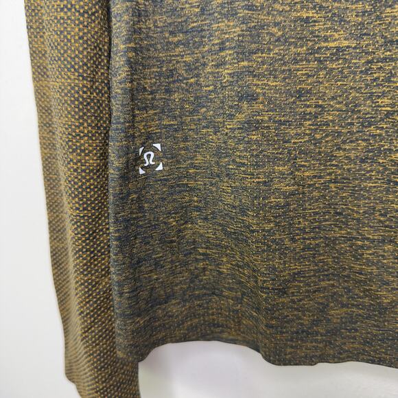Lululemon Metal Vent Tech Half Zip Mens Large Fools Gold Seamless Running EUC - Picture 6 of 6